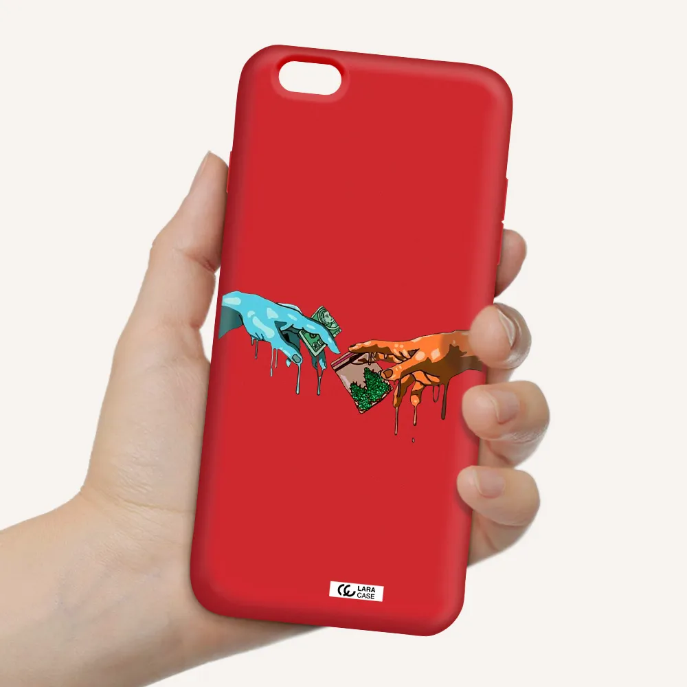 Pass The Weed Apple iPhone 6 s plus Silicone Imperial Red Case