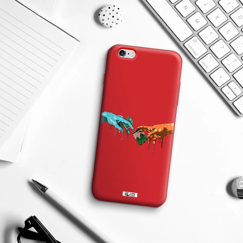 Pass The Weed Apple iPhone 6 s plus Silicone Imperial Red Case