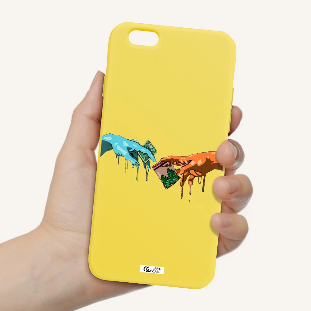 Pass The Weed Apple iPhone 6 Silicone canary yellow Case