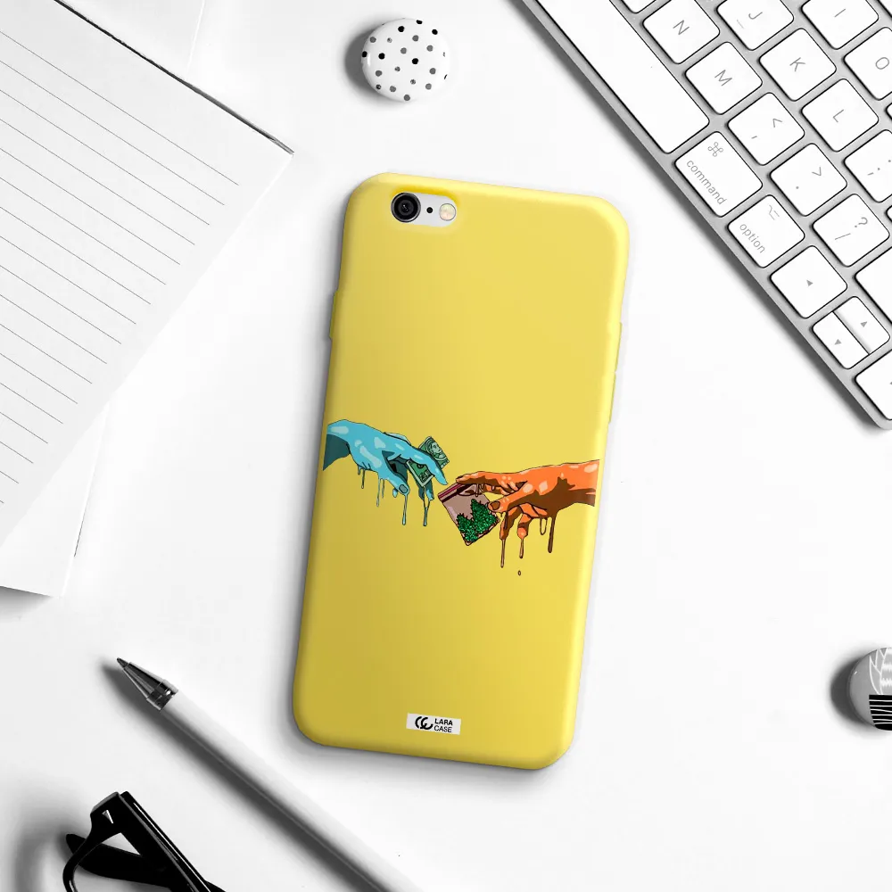 Pass The Weed Apple iPhone 6 Silicone canary yellow Case