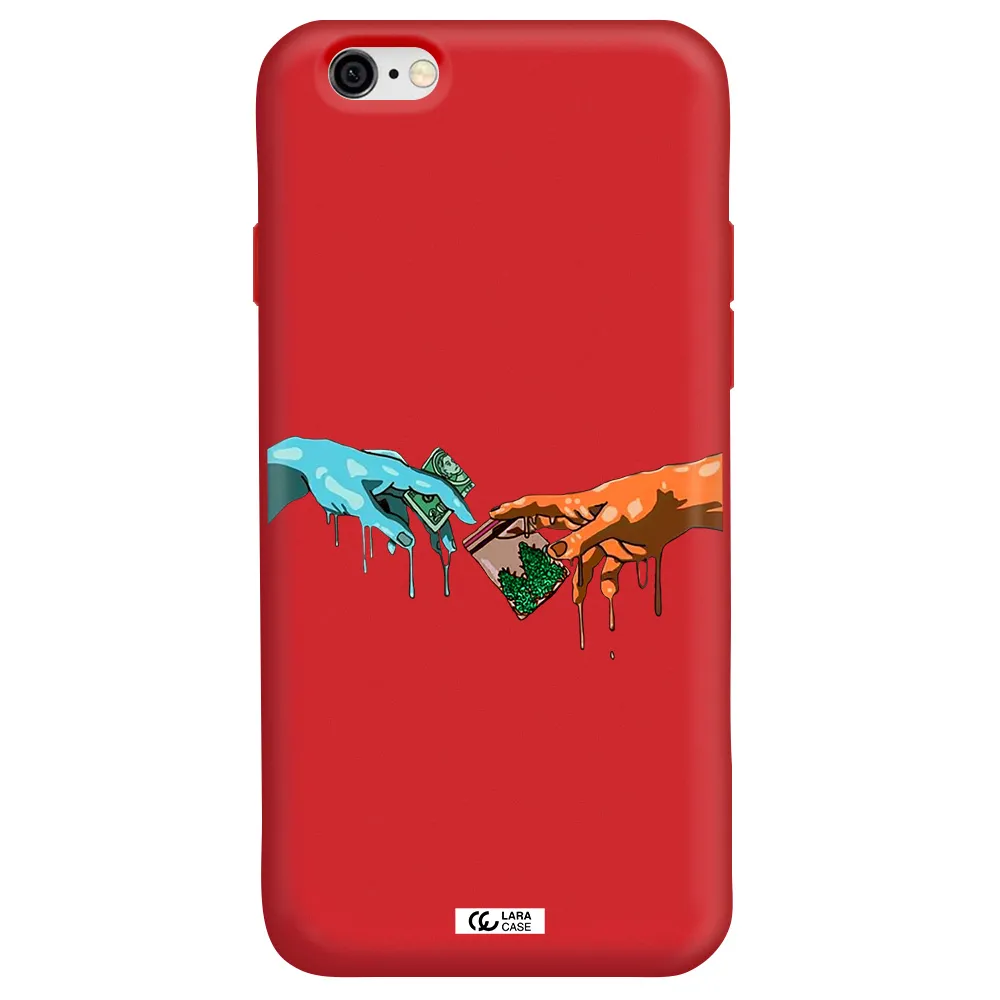 Pass The Weed Apple iPhone 6 Silicone Imperial Red Case