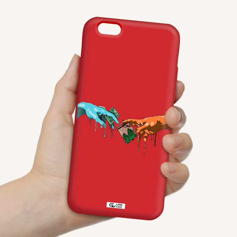 Pass The Weed Apple iPhone 6 Silicone Imperial Red Case