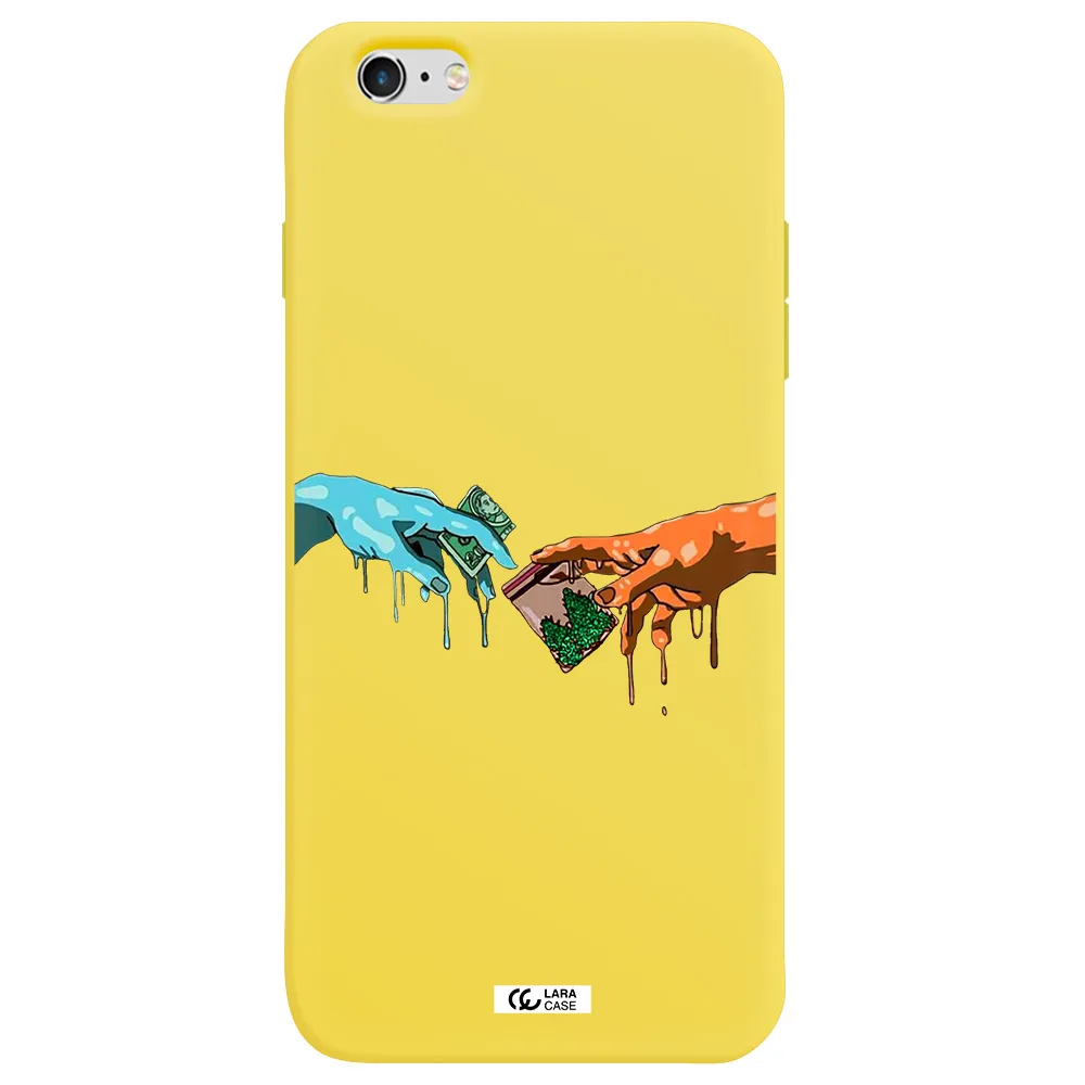 Pass The Weed Apple iPhone 6S Silicone canary yellow Case