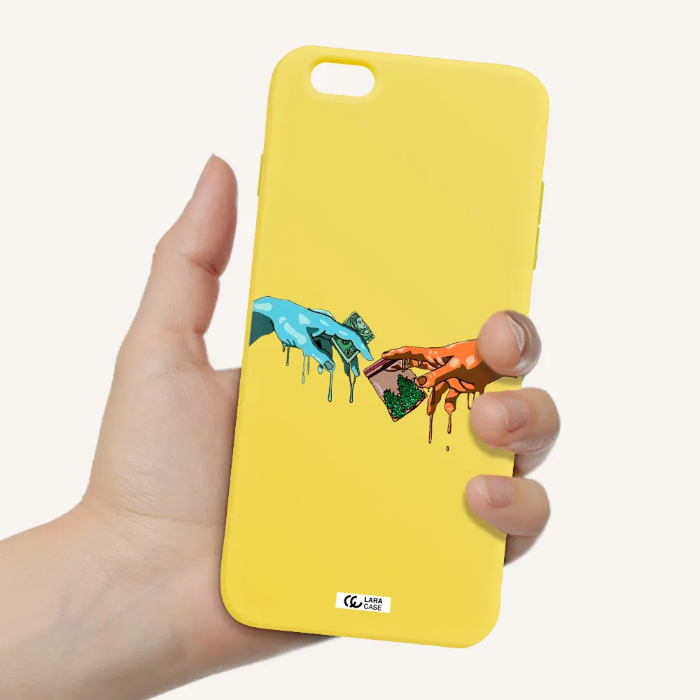 Pass The Weed Apple iPhone 6S Silicone canary yellow Case