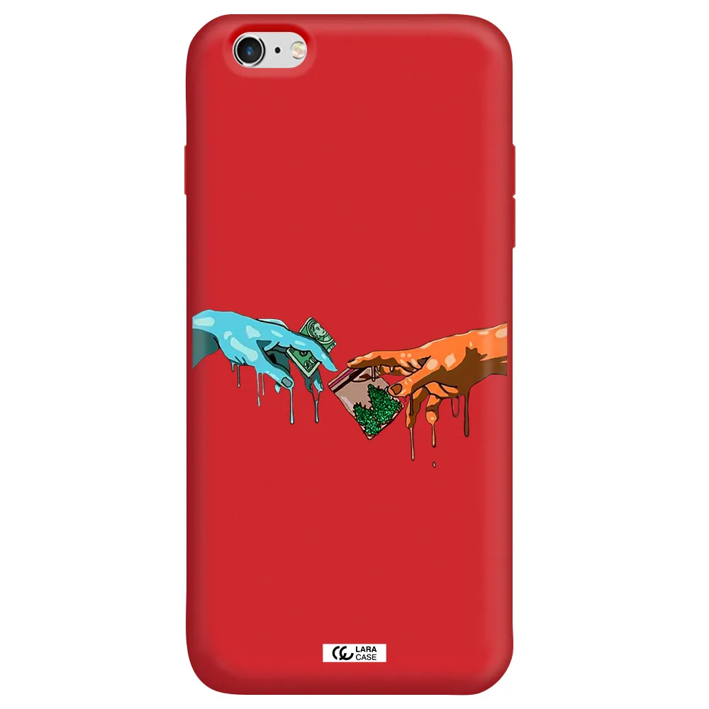 Pass The Weed Apple iPhone 6S Silicone Imperial Red Case