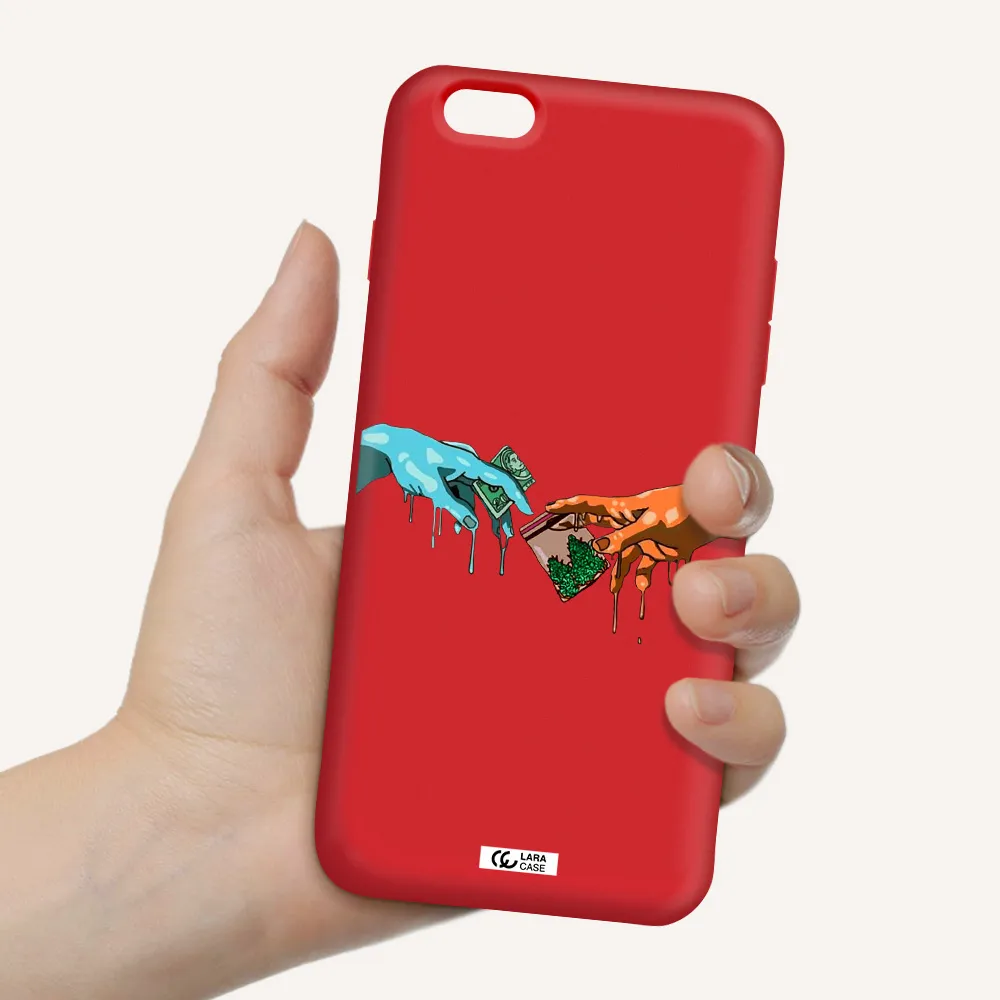 Pass The Weed Apple iPhone 6S Silicone Imperial Red Case