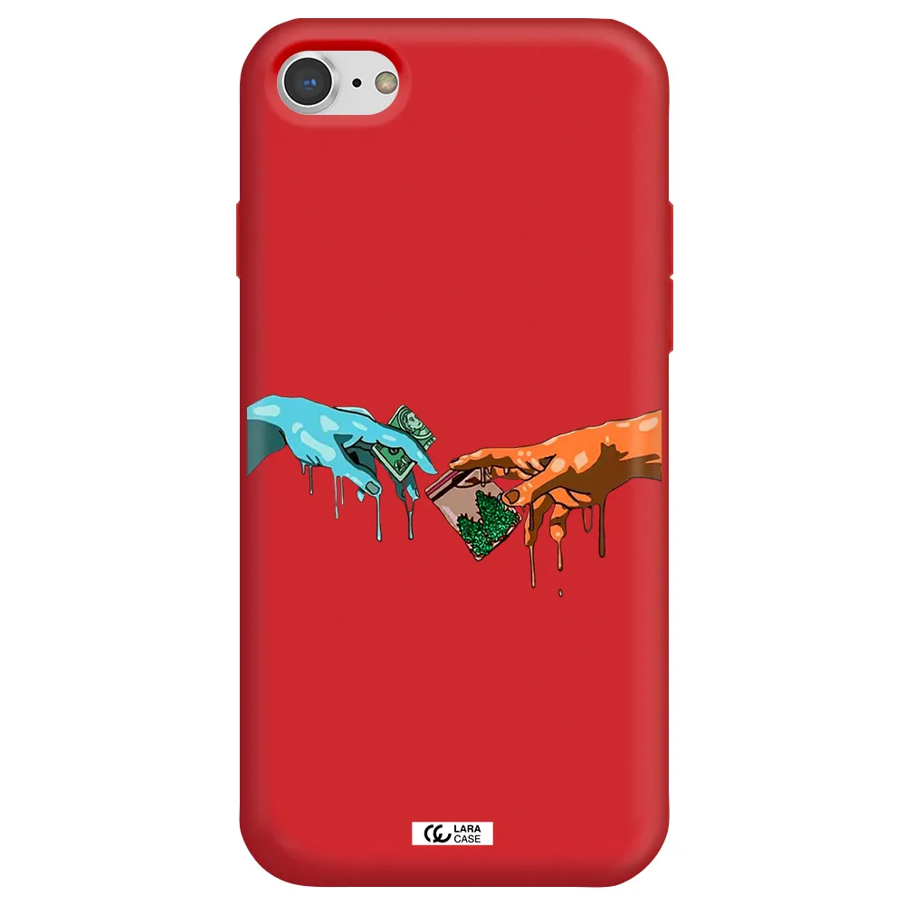 Pass The Weed Apple iPhone 7 Silicone Imperial Red Case