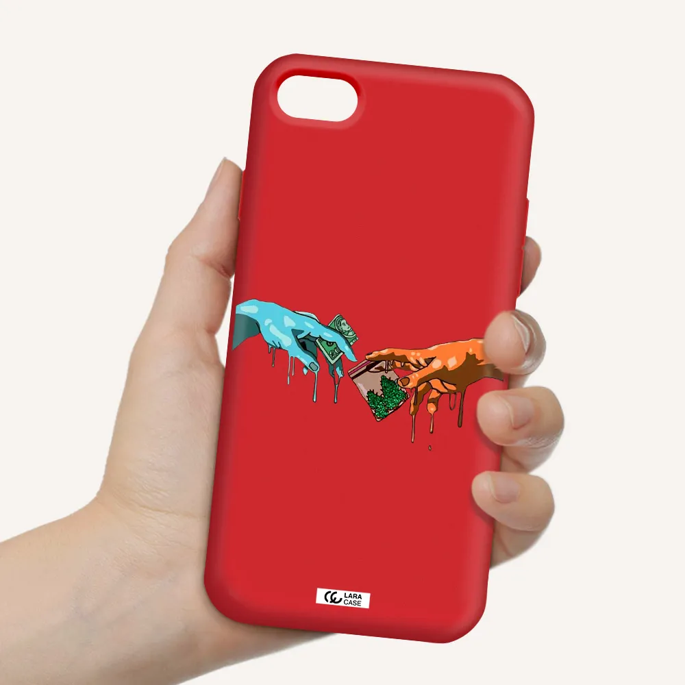 Pass The Weed Apple iPhone 7 Silicone Imperial Red Case