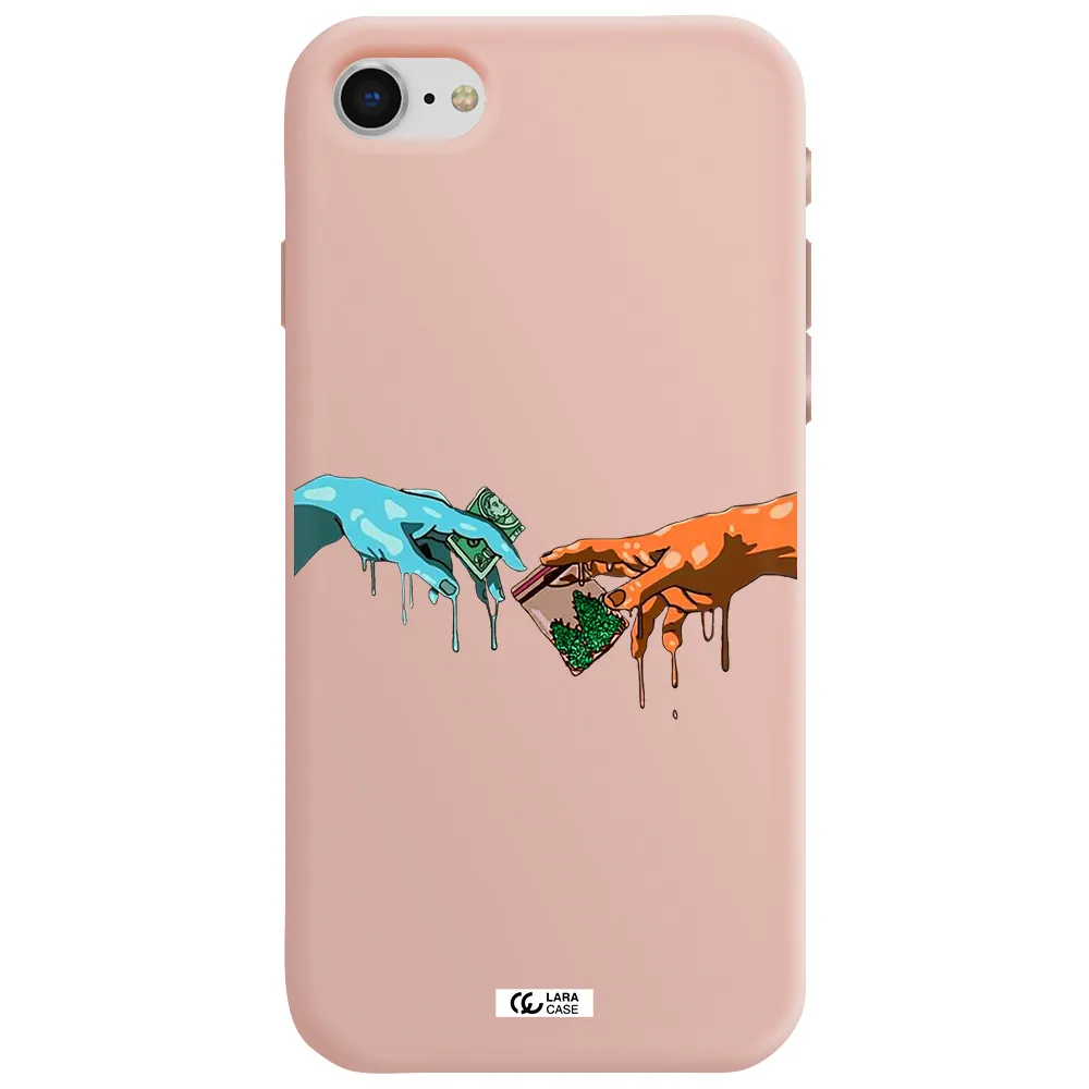 Pass The Weed Apple iPhone se 2020 Silicone pastel pink Case