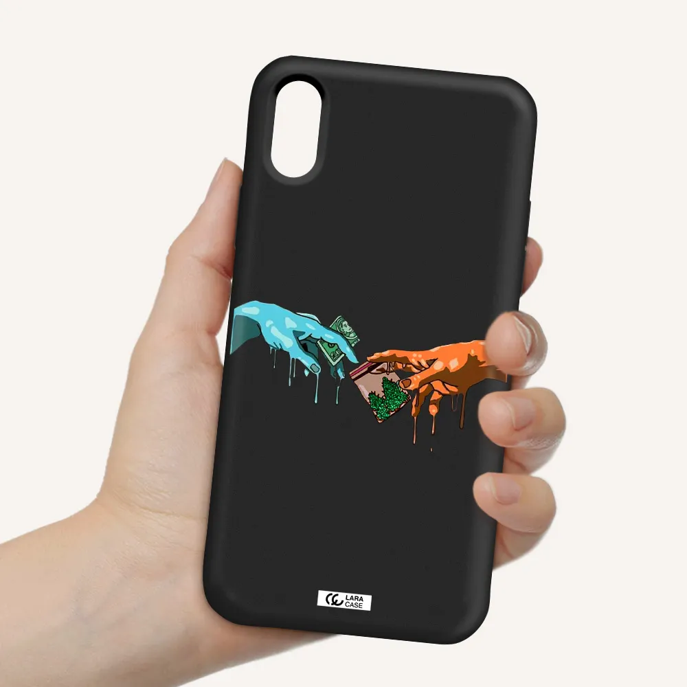 Pass The Weed Apple iPhone X Silicone black Case