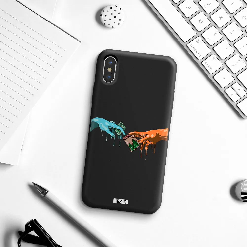 Pass The Weed Apple iPhone X Silicone black Case