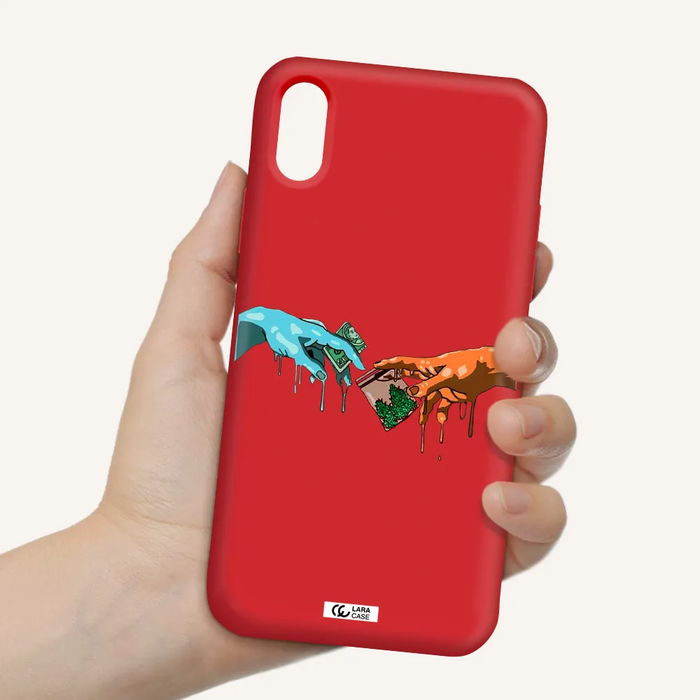 Pass The Weed Apple iPhone X Silicone Imperial Red Case