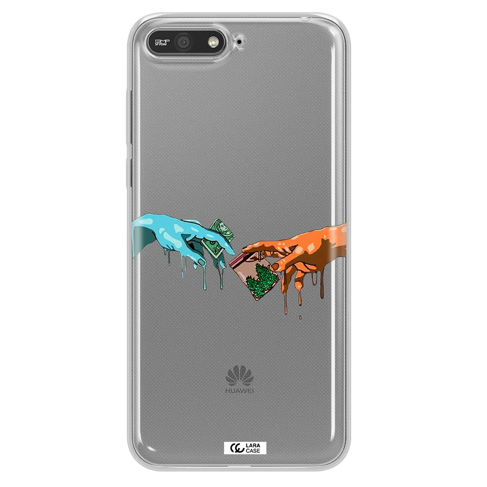 Pass The Weed Huawei Y6 2018 Clear TPU Case