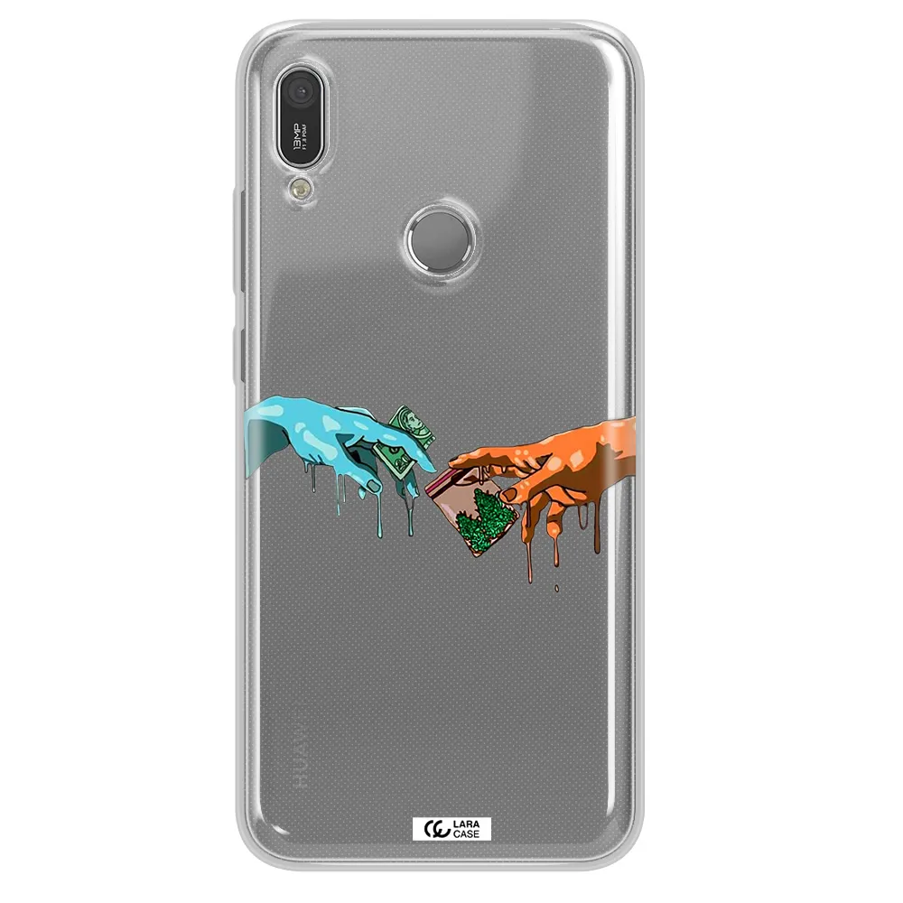 Pass The Weed Huawei Y6 2019 Clear TPU Case