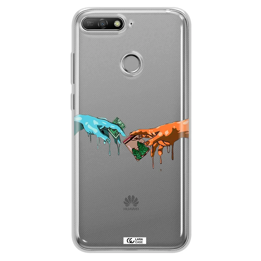 Pass The Weed Huawei Y6 Prime 2018 Clear TPU Case