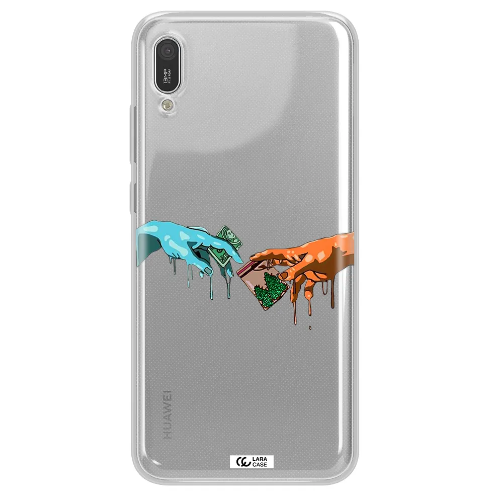 Pass The Weed Huawei Y6 Pro 2019 Clear TPU Case