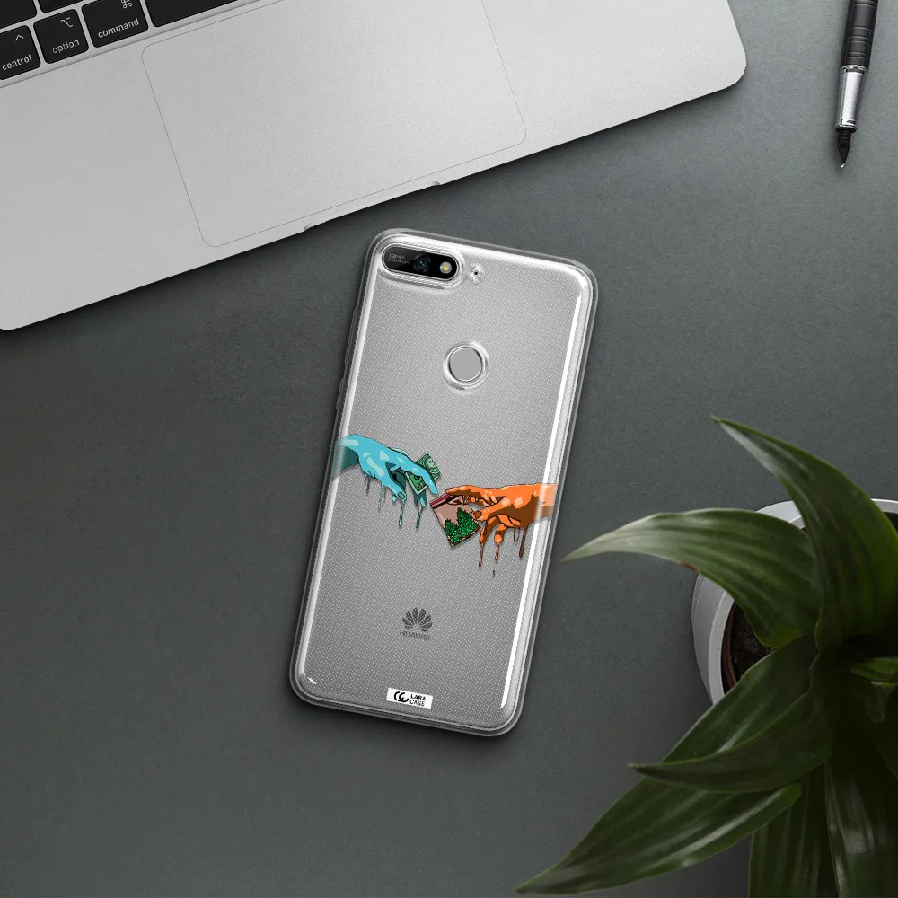 Pass The Weed Huawei Y7 2018 Clear TPU Case
