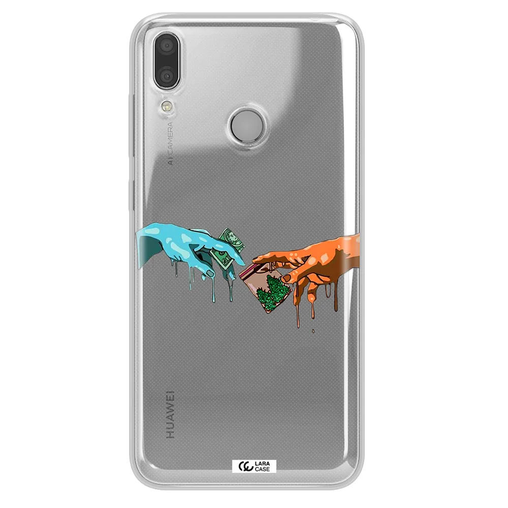 Pass The Weed Huawei Y9 2019 Clear TPU Case