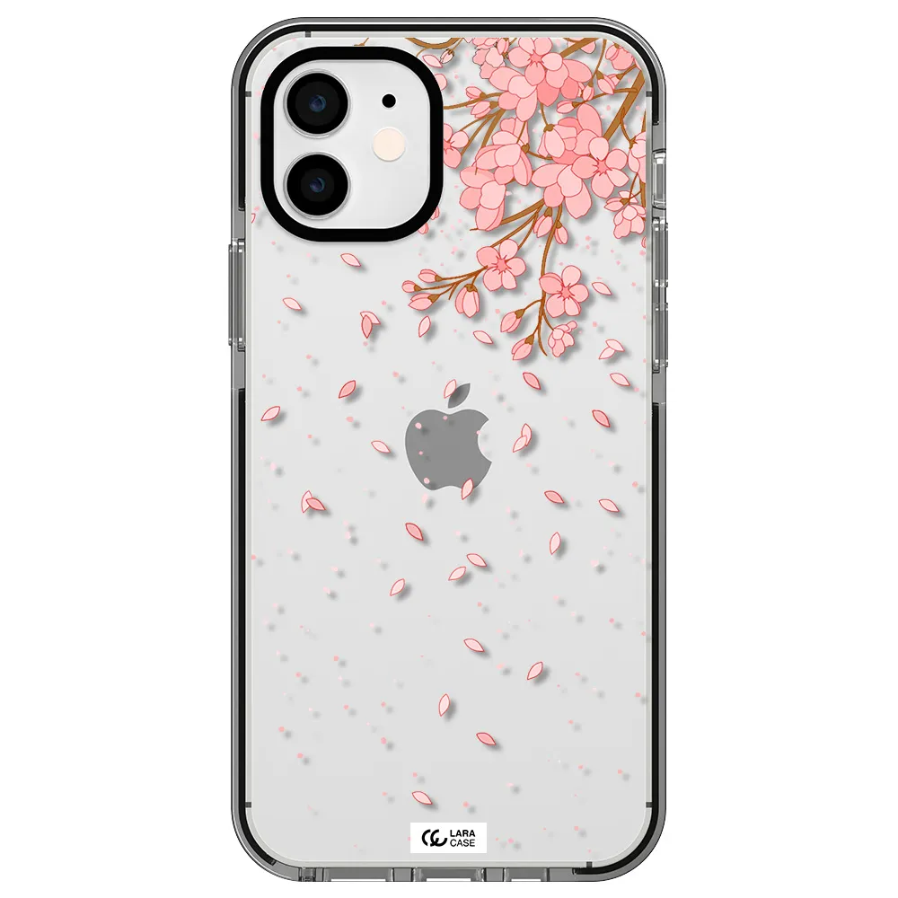 Sakura Fall Apple iPhone 11 impact black border Case