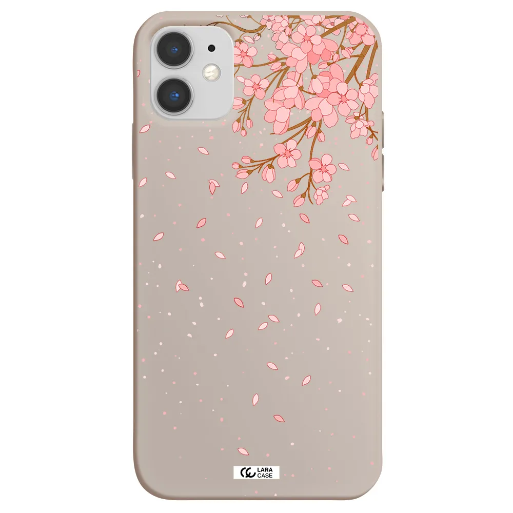Sakura Fall Apple iPhone 11 Silicone Stone Case