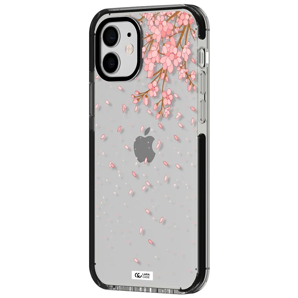 Sakura Fall Apple iPhone 12 impact black border Case