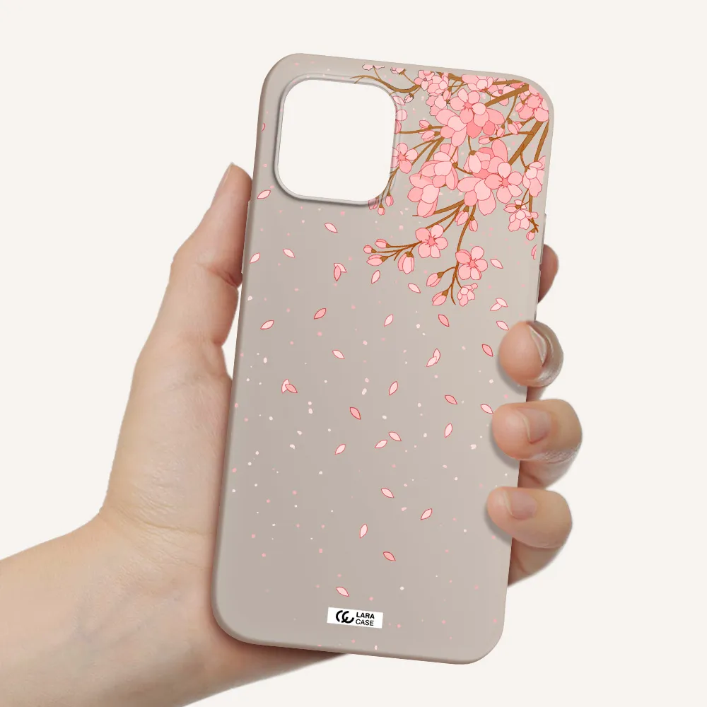 Sakura Fall Apple iPhone 12 mini Silicone Stone Case
