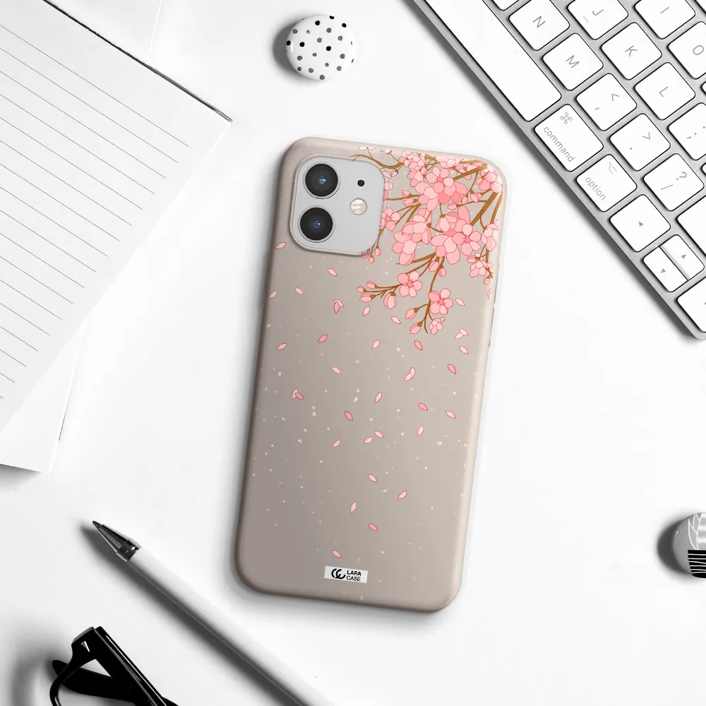 Sakura Fall Apple iPhone 12 mini Silicone Stone Case