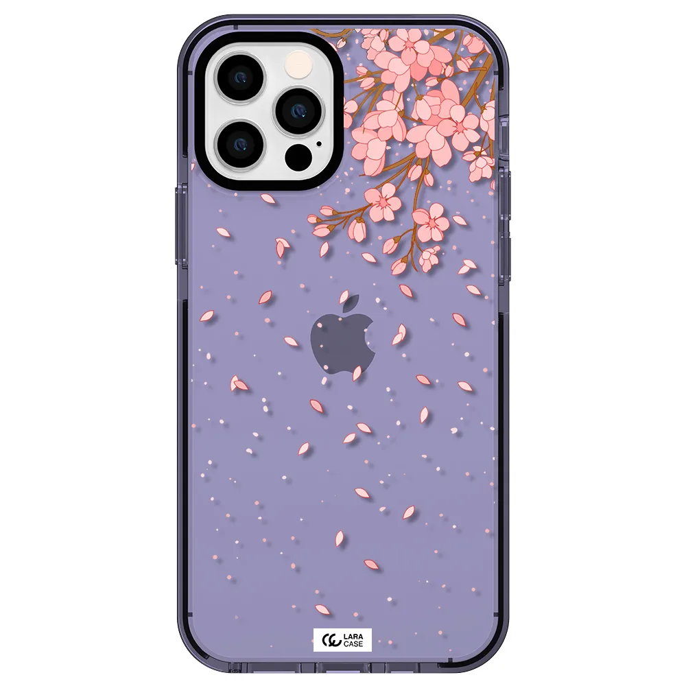 Sakura Fall Apple iPhone 12 pro impact Lilac Case