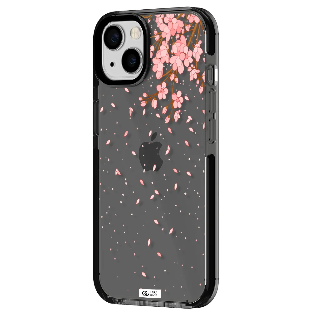 Sakura Fall Apple iPhone 13 impact Smoke Black Case