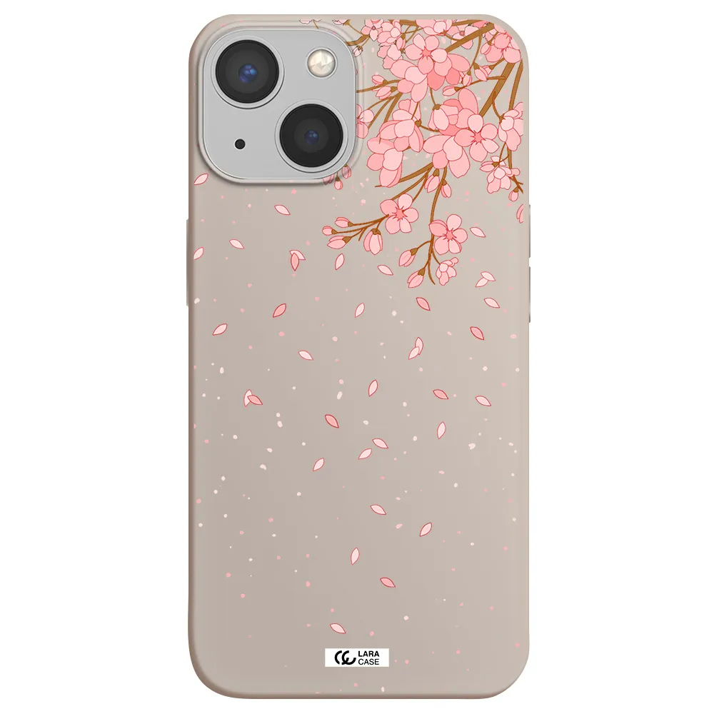 Sakura Fall Apple iPhone 13 mini Silicone Stone Case
