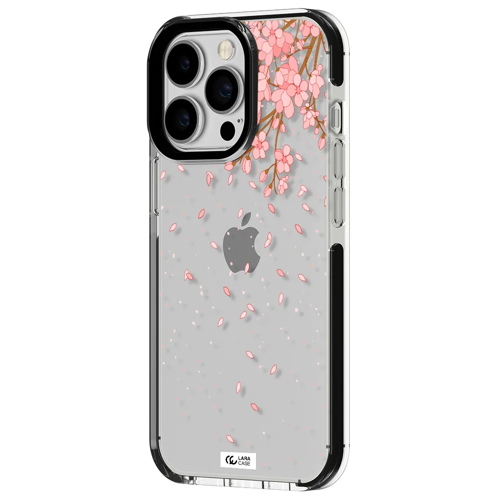 Sakura Fall Apple iPhone 13 Pro impact black border Case
