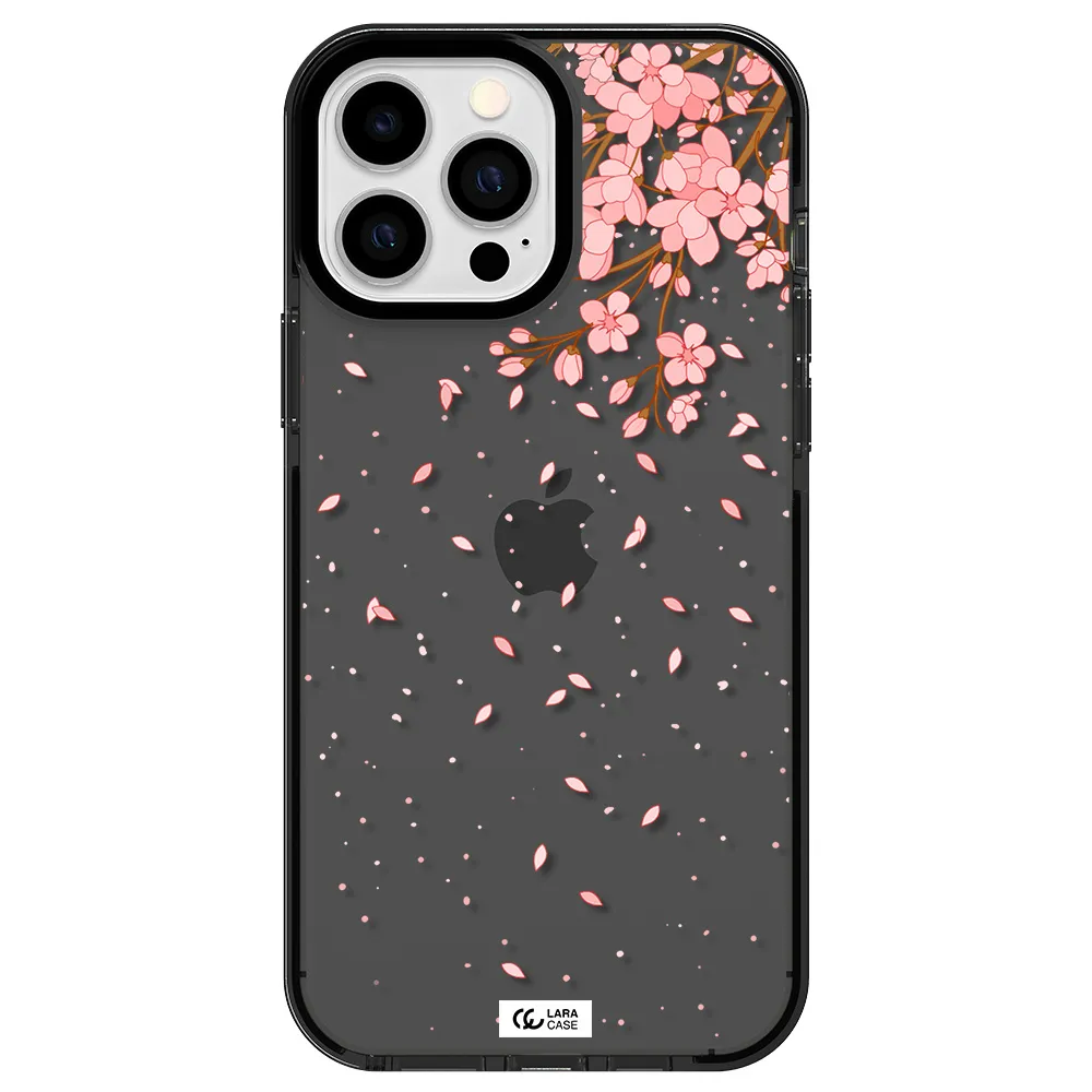 Sakura Fall Apple iPhone 13 Pro Max impact Smoke Black Case