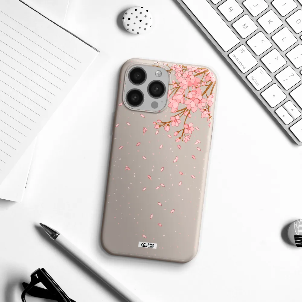 Sakura Fall Apple iPhone 13 Pro Max Silicone Stone Case