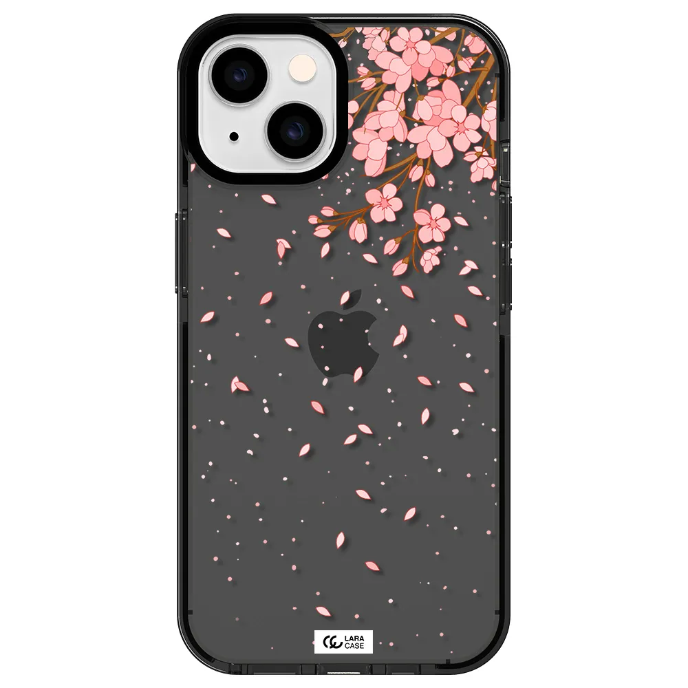 Sakura Fall Apple iPhone 14 impact Smoke Black Case