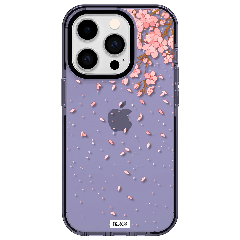Sakura Fall Apple iPhone 14 pro impact Lilac Case