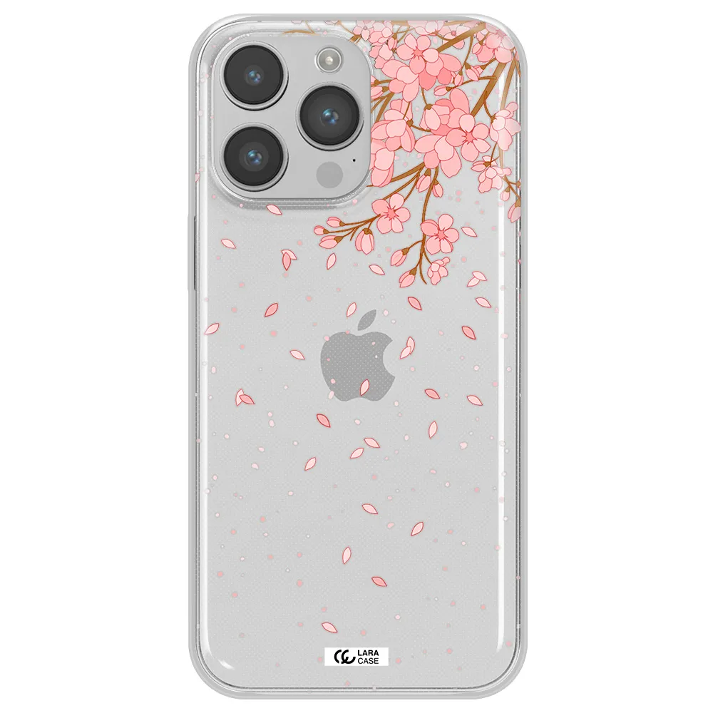 Sakura Fall Apple iPhone 14 pro max Clear TPU Case