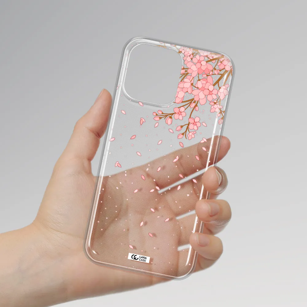 Sakura Fall Apple iPhone 14 pro max Clear TPU Case