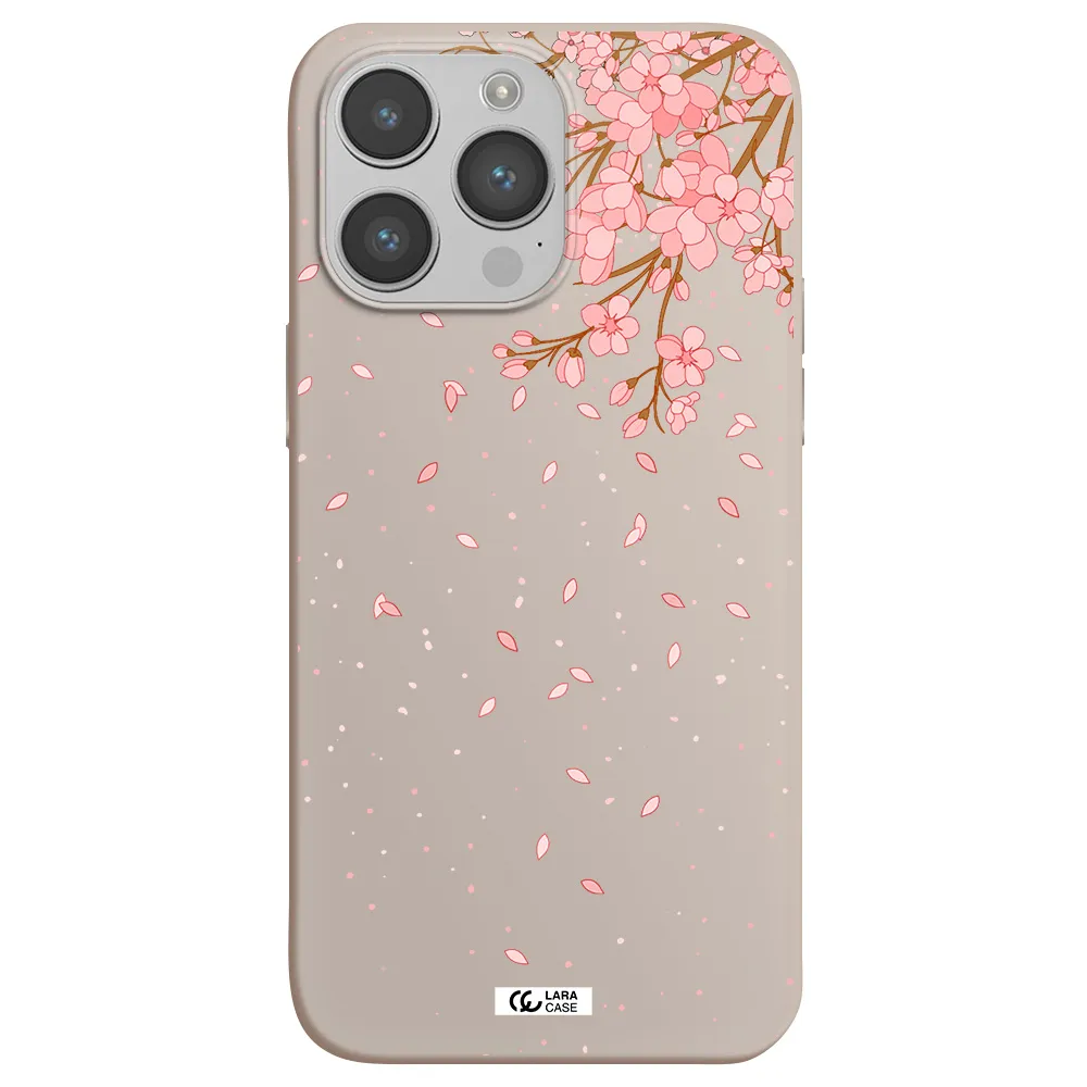Sakura Fall Apple iPhone 14 pro Silicone Stone Case