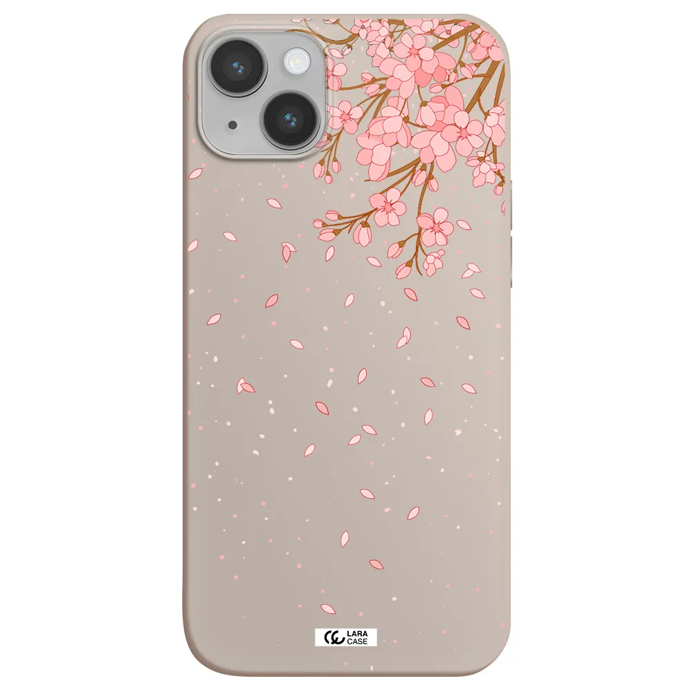 Sakura Fall Apple iPhone 14 Silicone Stone Case