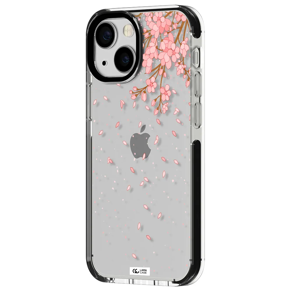 Sakura Fall Apple iPhone 15 impact black border Case