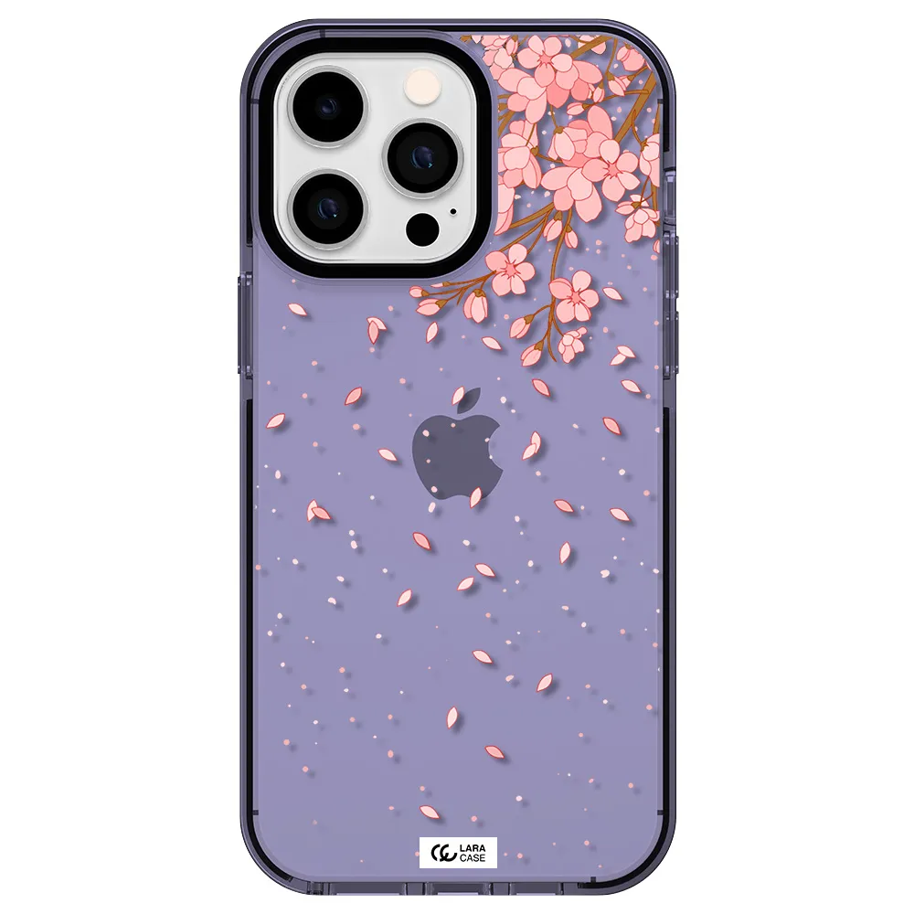 Sakura Fall Apple iPhone 15 Pro impact Lilac Case