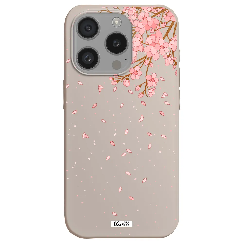 Sakura Fall Apple Iphone 15 Pro Silicone Stone Case