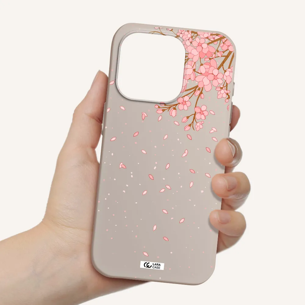 Sakura Fall Apple Iphone 15 Pro Silicone Stone Case