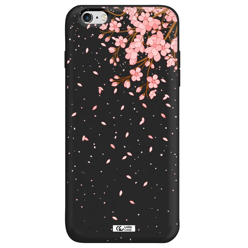 Sakura Fall Apple iPhone 6 plus Silicone black Case