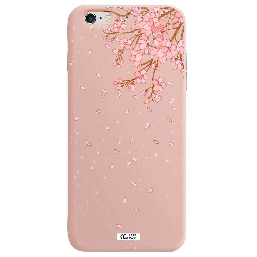 Sakura Fall Apple iPhone 6 plus Silicone pastel pink Case