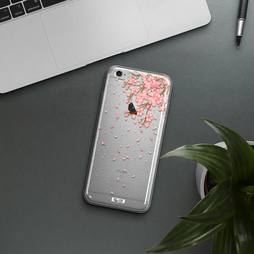 Sakura Fall Apple iPhone 6 s plus Clear TPU Case