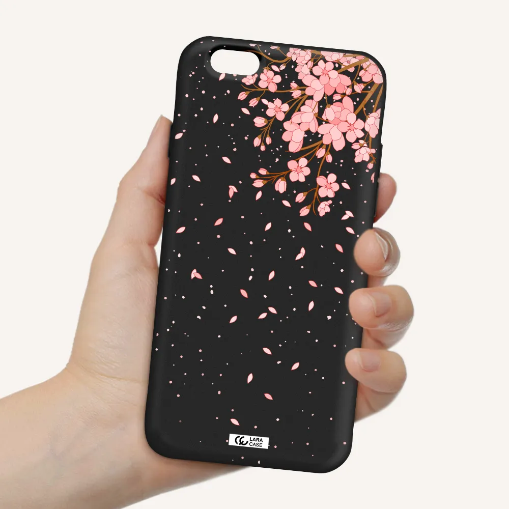 Sakura Fall Apple iPhone 6 Silicone black Case