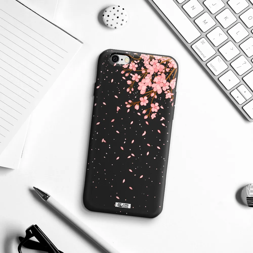 Sakura Fall Apple iPhone 6 Silicone black Case