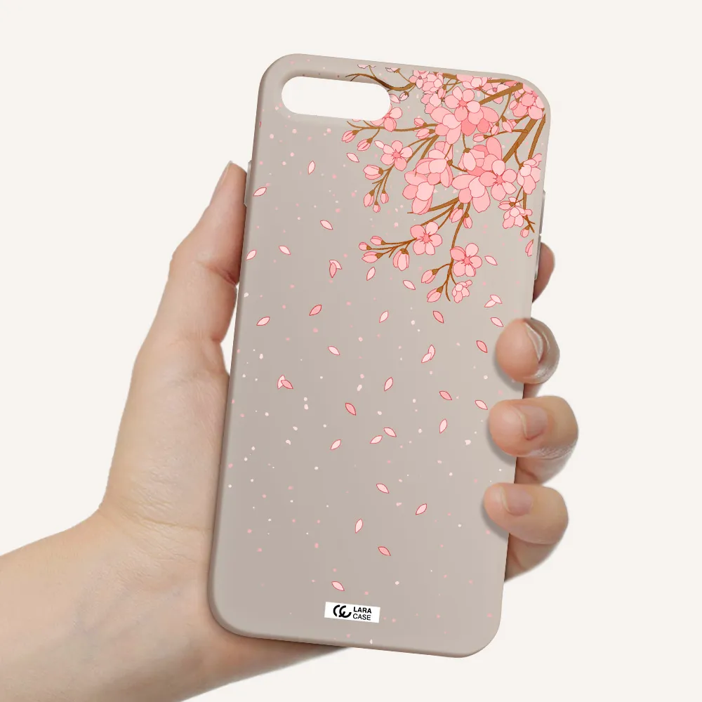 Sakura Fall Apple iPhone 7 plus Silicone Stone Case