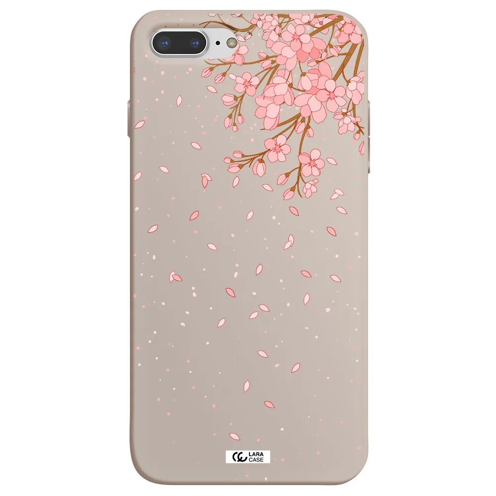 Sakura Fall Apple iPhone 8 plus Silicone Stone Case